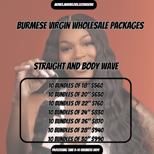 Virgin Burmese Wholesale