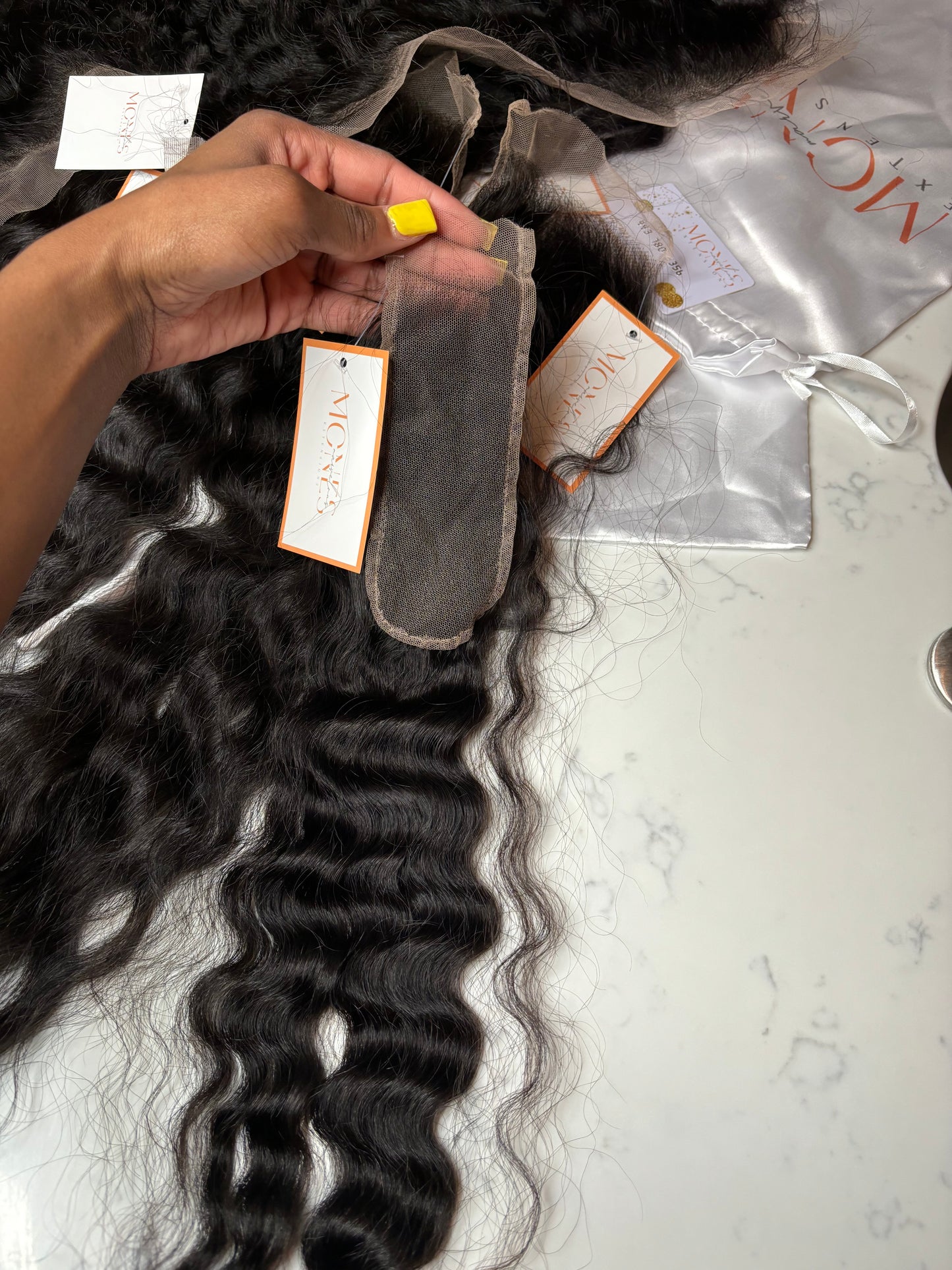 Raw Cambodian Curly Closures (READY TO SHIP)