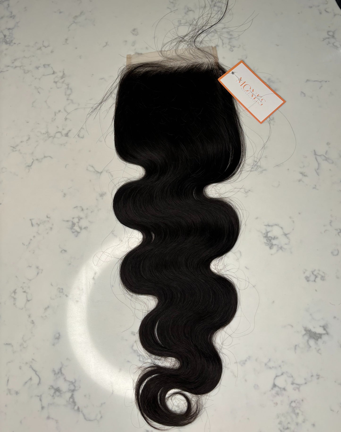 Transparent Virgin Burmese Closures ( READY TO SHIP)